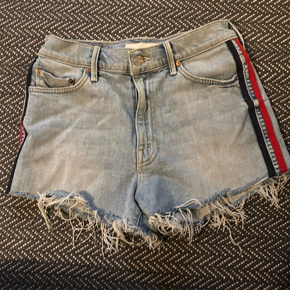 Mother - Size 25 Jean shorts. Red & Blue trim